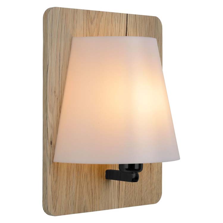 Lucide IDAHO - Wandlamp - 1xE14 - Licht hout