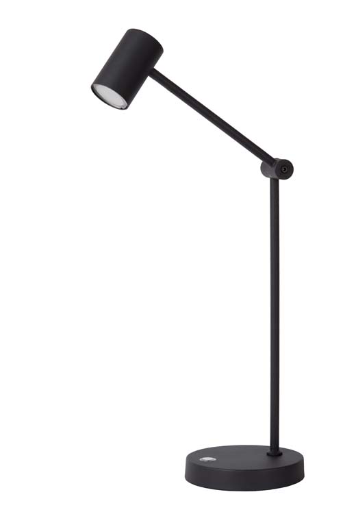 Lucide TIPIK - Oplaadbare Leeslamp - Accu/Batterij - LED Dimb. - 1x3W 2700K - 3 StepDim - Zwart