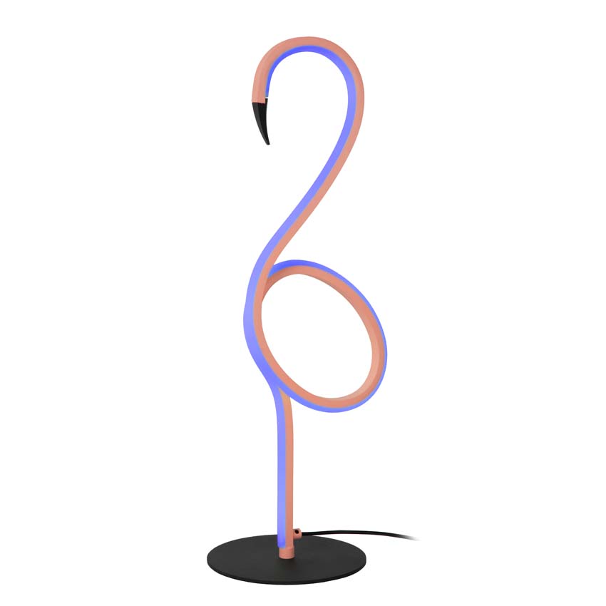 Lucide FLAMINGO - Lampe de table - LED Dim. - Rvb - Rose