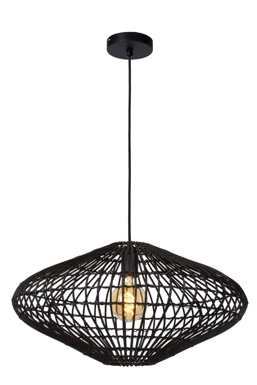 Lucide MAGALI - Hanglamp - Ø 56 cm - 1xE27 - Zwart