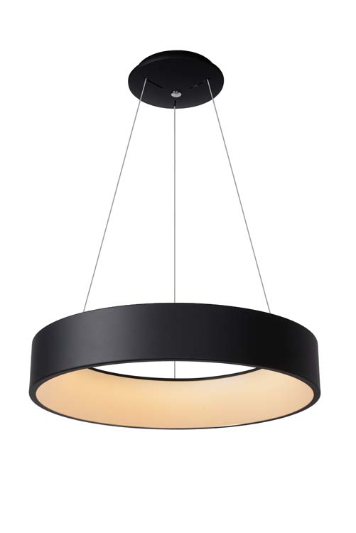 Lucide TALOWE LED - Hanglamp - Ø 60 cm - LED Dimb. - 1x39W 3000K - Zwart