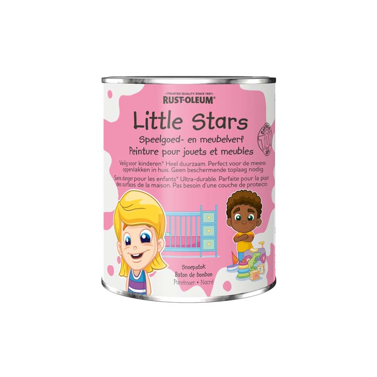 Little stars peinture meubles et jouets canne en bonbon nacre 0.75L