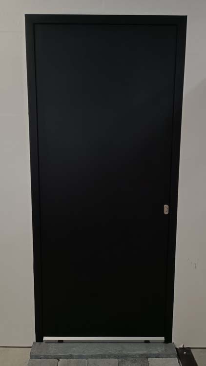 Porte extérieure alu Evora noire G 960X2180 mm
