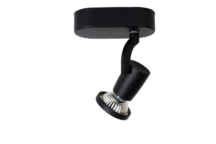 Lucide JASTER-LED - Spot plafond - LED - GU10 - 1x5W 2700K - Noir