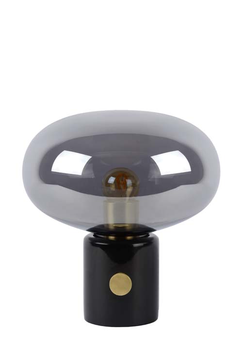 Lampe de table ovale - Ø 23 cm - E27 - Fumé