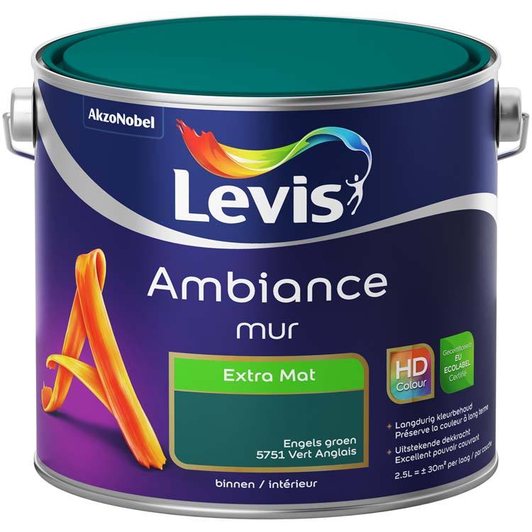 Levis peinture Ambiance Mur Extra Mat 2,5l anglais vert