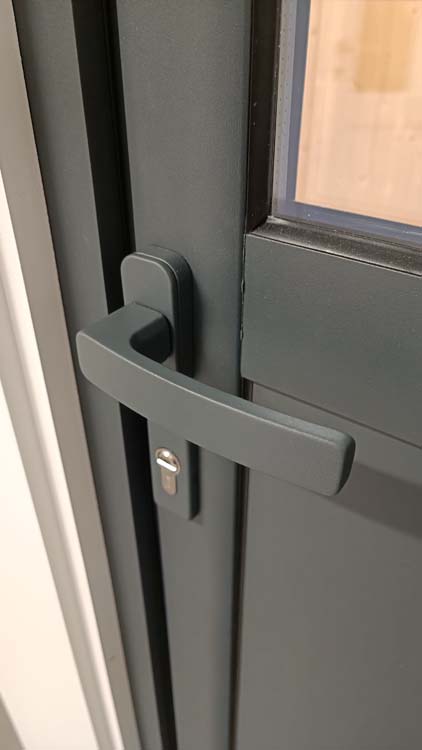 Porte extérieure alu Aveiro anthracite D sur mesure