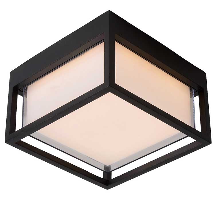 Lucide SINGA LED - Wandlamp Buiten - LED - 1x9,6W 2700K - IP54 - Zwart