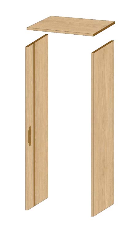 Arcade 40cm sans chambranles premium oak