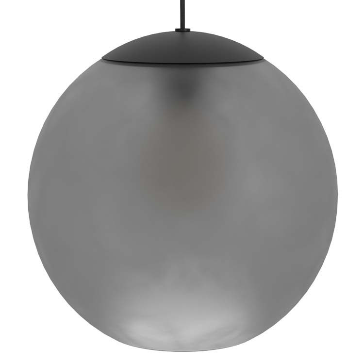 Lampe suspendue Gona 3xE27 verre fumé noir