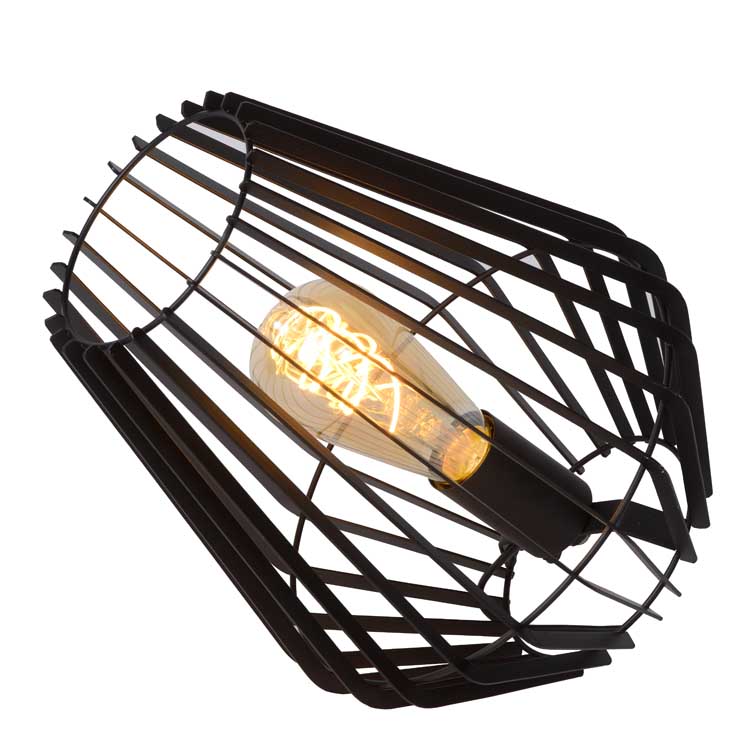 Lucide REDA - Lampe de table - E27 - Noir