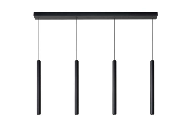 Lucide LORENZ - Hanglamp - LED Dimb. - 4x4W 3000K - Zwart