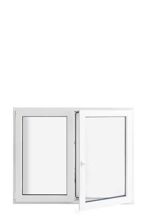 Double ouvrant oscillo-battant PVC antr/blanc 1500x1200mm V1