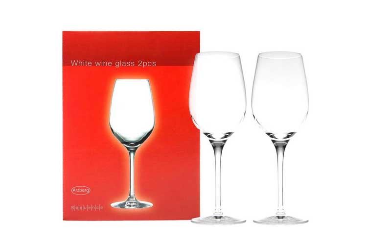 Verre de vin boîte rouge 2 pièces