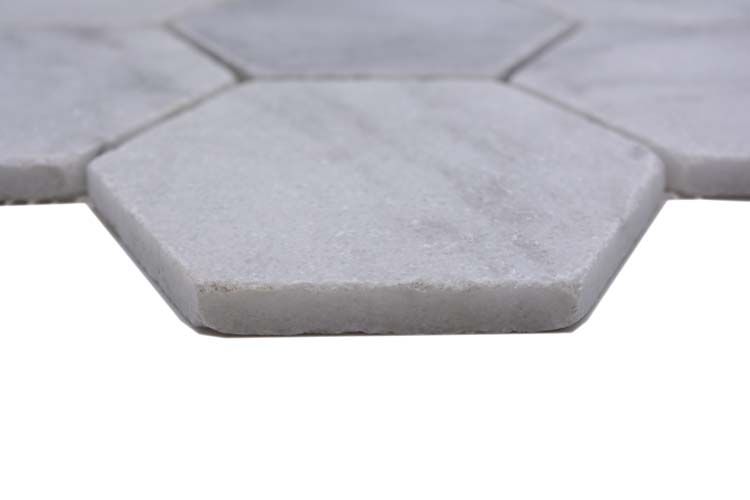 Mosaïque Ibiza marbre blanche hexagone 19,9 x 26,2