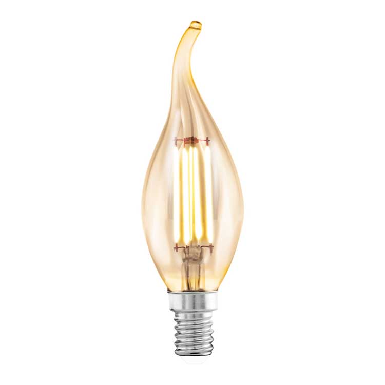 Lampe LED vintage 1xE14 4W Ambre