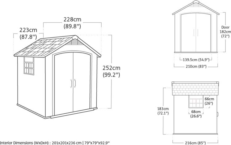 Maison de jardin Keter Gris 228x223x252 cm