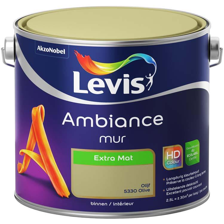 Levis Ambiance muurverf extra mat 2,5l olijf