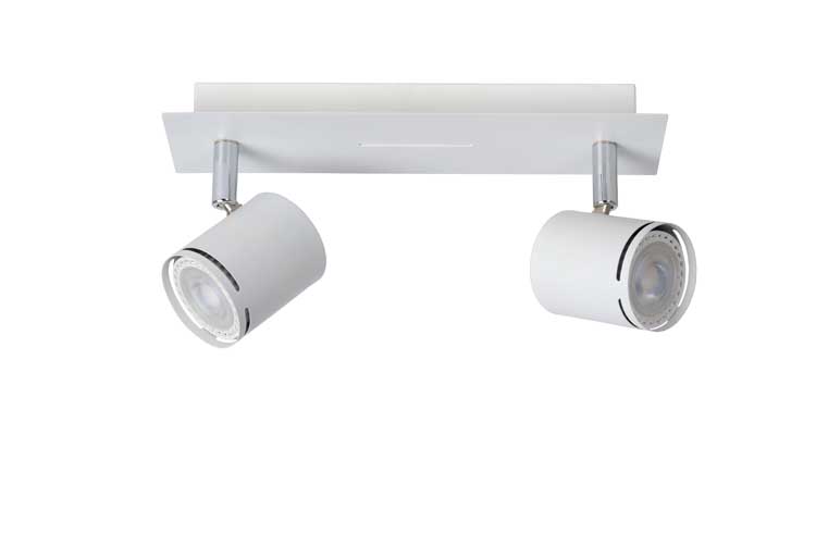 Lucide RILOU - Spot plafond - LED Dim. - GU10 - 2x5W 3000K - Blanc