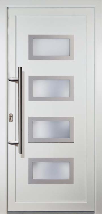 Porte extérieure alu blanche/blanche L 980 x H 2080 G Florita