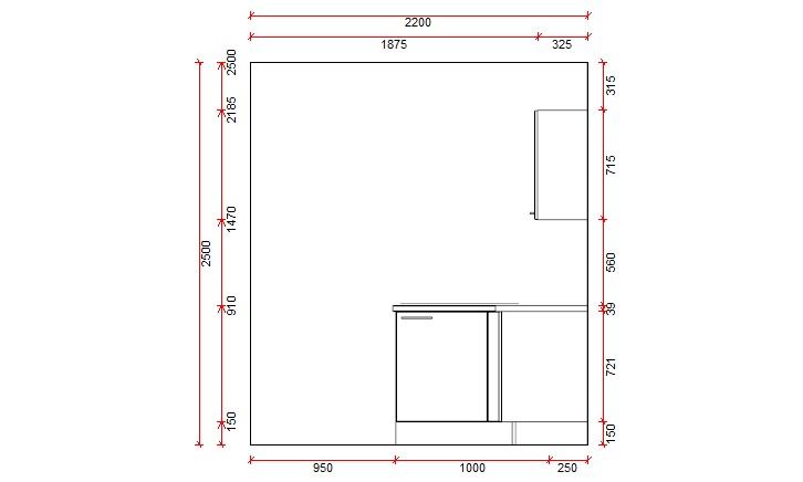 Cuisine bloc 15C Premium 3050x1300mm