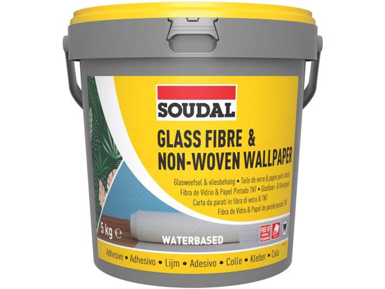 Soudal glasweefsel en vliesbehanglijm 5kg