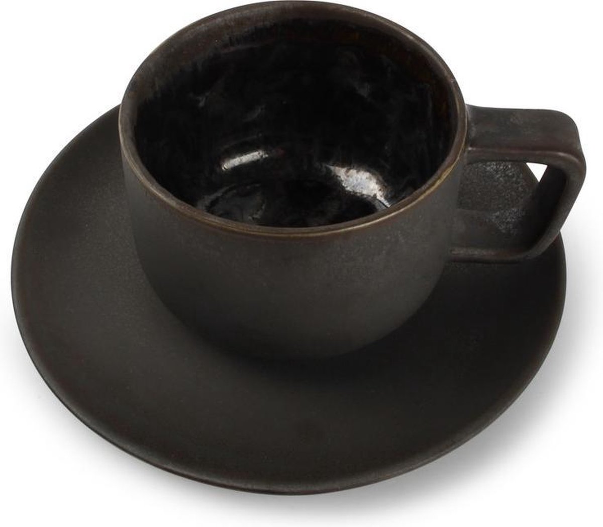 Set tasse avec soucoupe Anvil Rusty Salt & Pepper