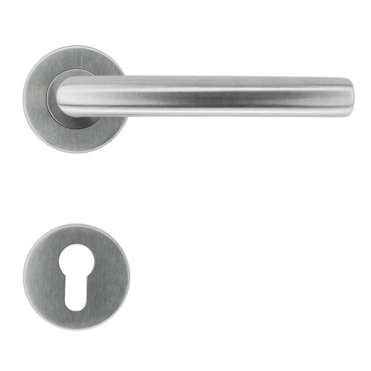 Poignée de porte venezia 19mm inox plus rosace cylindre