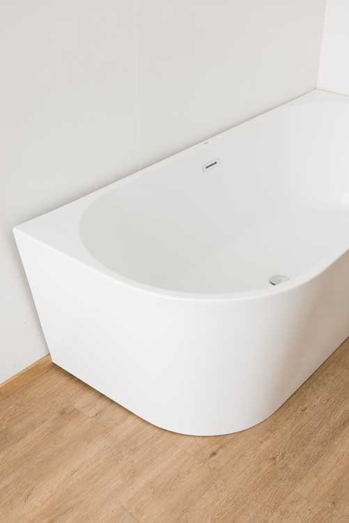 Baignoire d'angle Bottega droite 180x80x58cm blanc