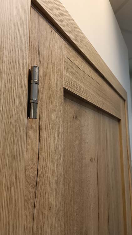 Bloc- porte âme tubulaire L 830 mm realw oak 2 panel 201.5 cm