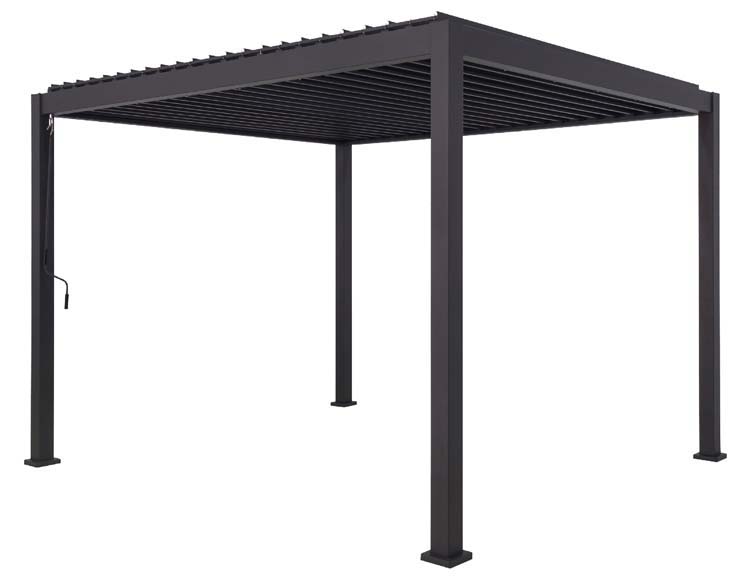 Pergola Solimar alu anthracite 360 x 300 x 250 cm manuel