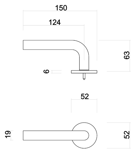 Poignée de porte inox plus Lucera 13cm