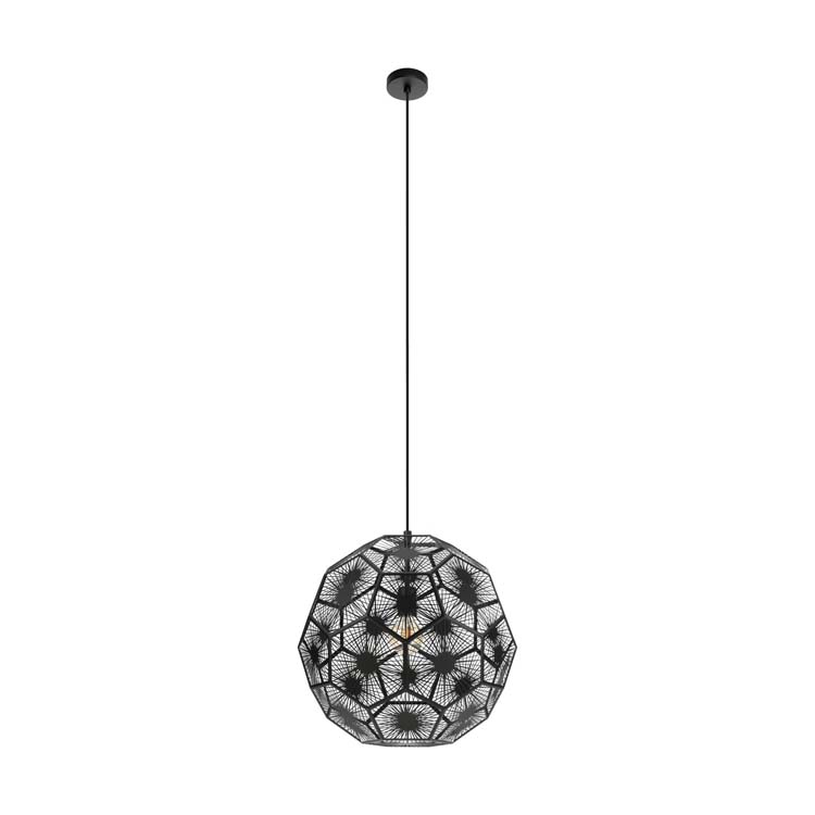 Suspension noir diam 50cm E27 40W