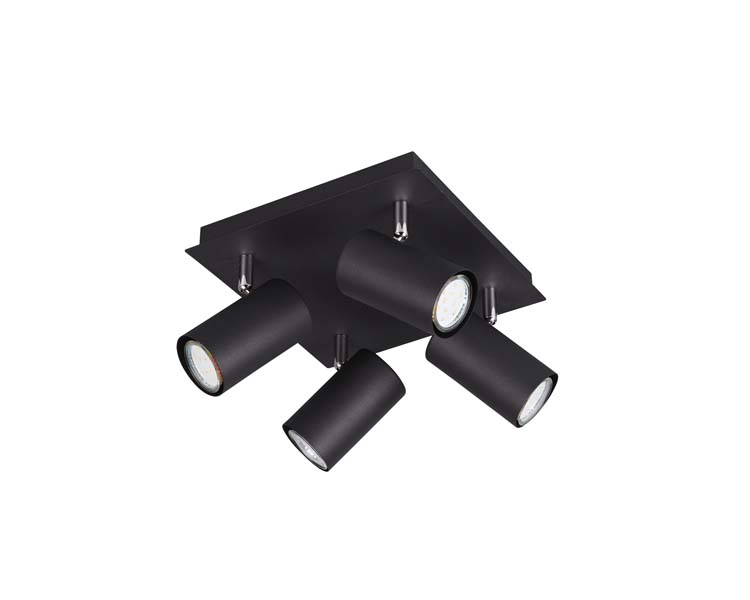 Spot en applique noir mate excl lampe LED possible 4 spots GU10