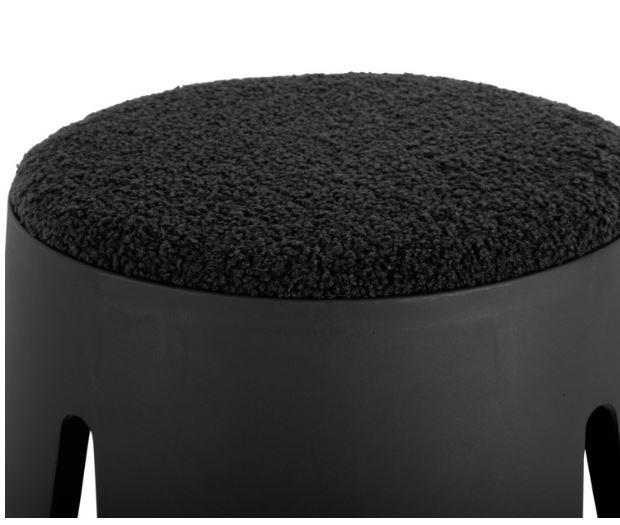 Tabouret noir hauteur 46 cm