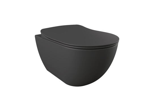 Hangtoilet antraciet mat - Rimless (excl. toiletbril)