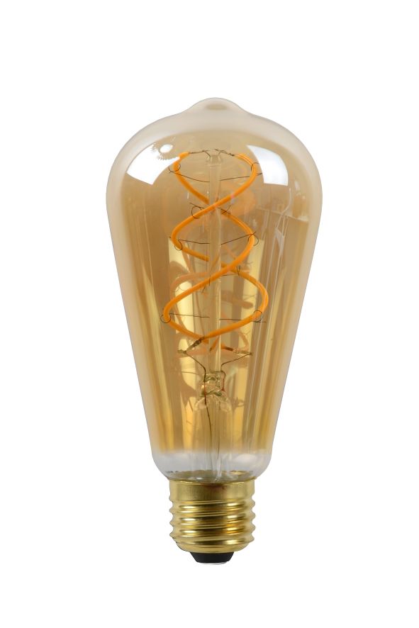 LED Bulb - Ampoule filam - Ø 6,4 cm - Dim. - E27 - 1x5W - Ambre