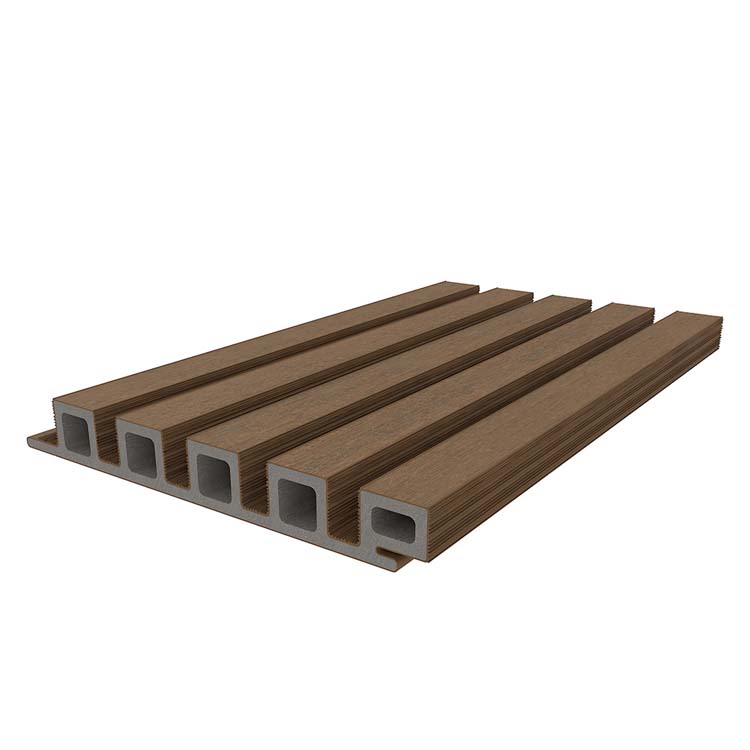 Panneau de façade line up outdoor composite teak 2,5x19,6x290cm