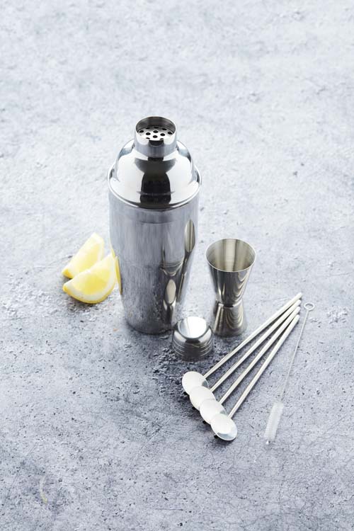 Set cocktail Point-Virgule shaker/ mesureur/ 4 pailles