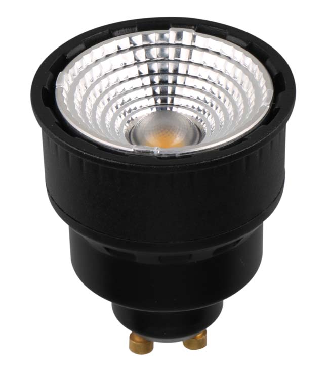 LED spot GU10 4,62W 303LM 2700K dimbaar zwart