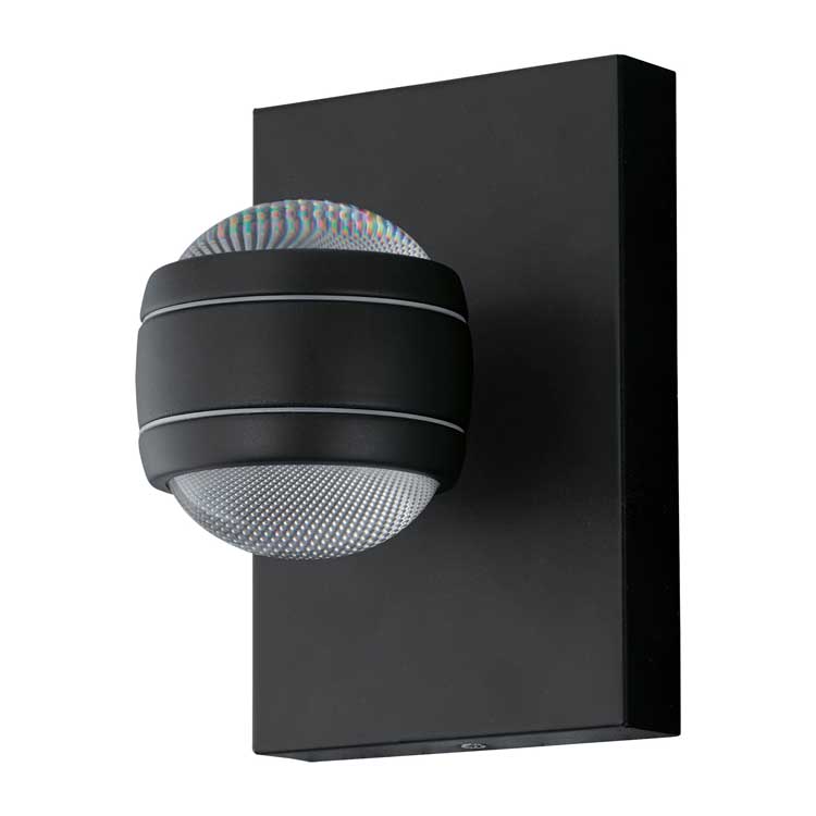 Applique murale extérieur LED - 2x3,7W - Noir