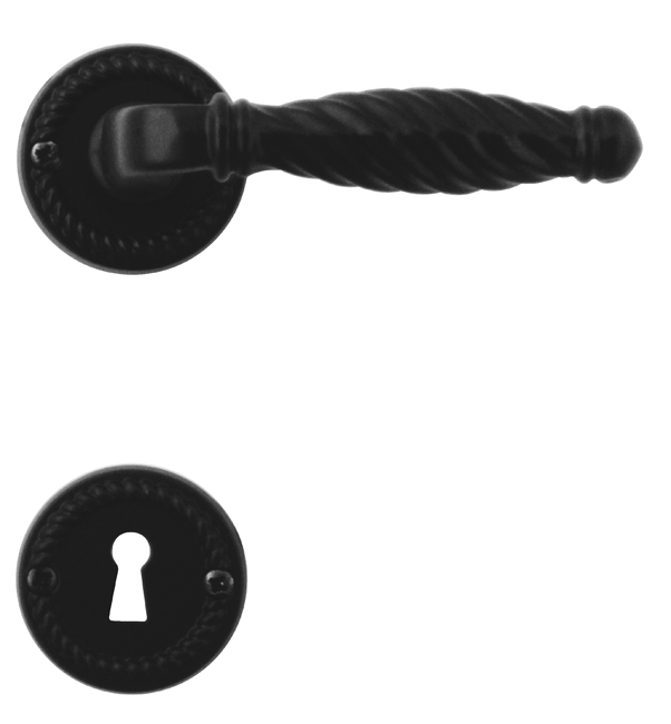 Poignée de porte noir Anzio 12cm