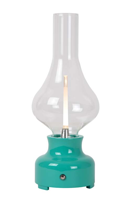 Lucide JASON - Lampe de table Rechargeable - Batterie - LED Dim. - 1x2W 3000K - 3 StepDim - Turquoise