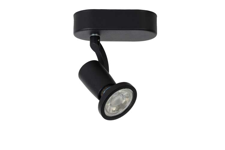 Lucide JASTER-LED - Spot plafond - LED - GU10 - 1x5W 2700K - Noir