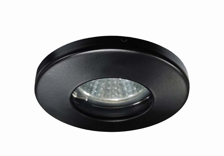 Inbouwspot rond zwart buitenverlichting GU5.3 IP65 vast