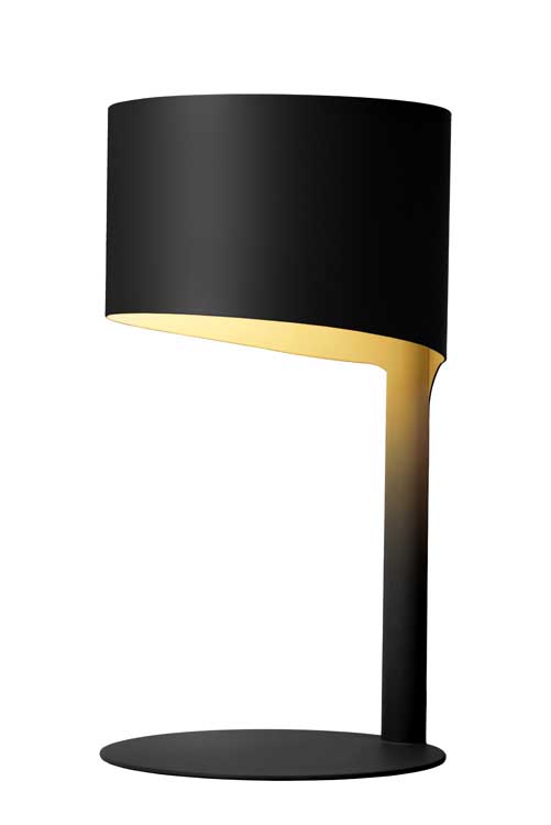 Lucide KNULLE - Lampe de table - Ø 15 cm - E14 - Noir