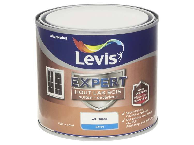 Levis Expert lak buiten zijdeglans 0,5l wit