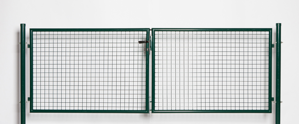 Tuinpoort dubbel,groen,(hxbr)100x300cm