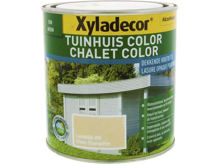 Xyladecor Color houtbeits tuinhuis 1l landelijk wit