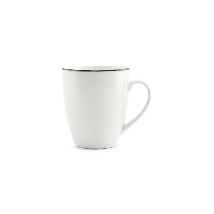 Mug Black Rim basic white 38 cl